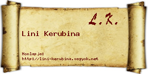 Lini Kerubina névjegykártya